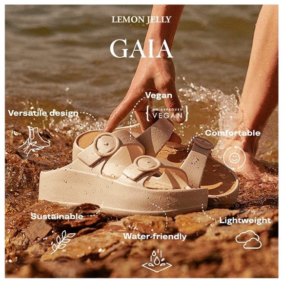 Lemon Jelly Gaia Platform sandal bronze metal NWOB size 39/8 US - Picture 2 of 12